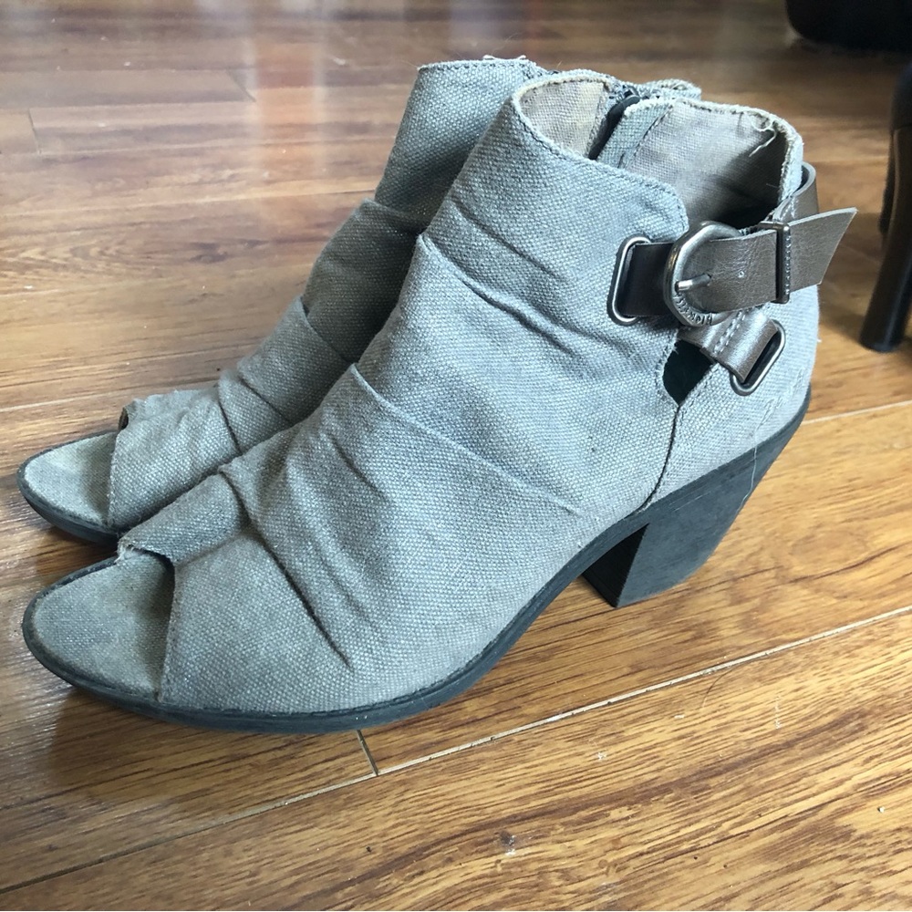 Blowfish Canvas Peep Toe Booties